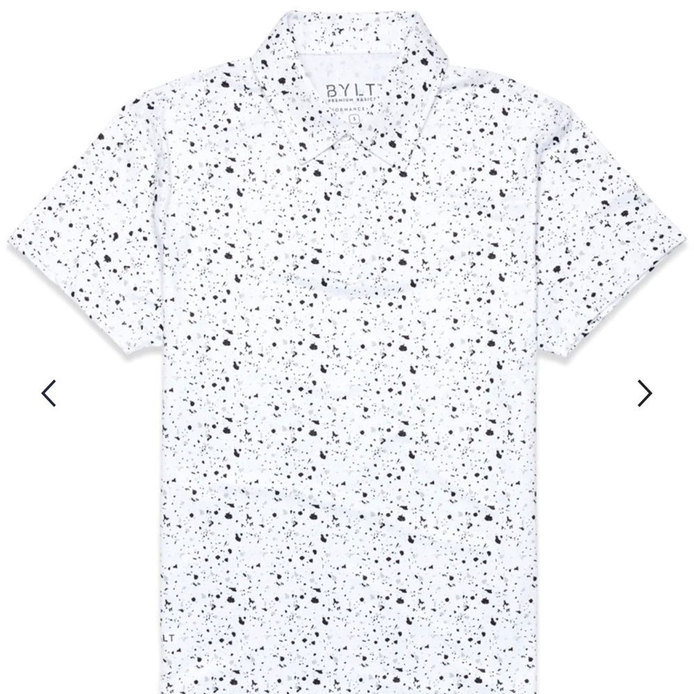 Bylt speckled performance polo sz large